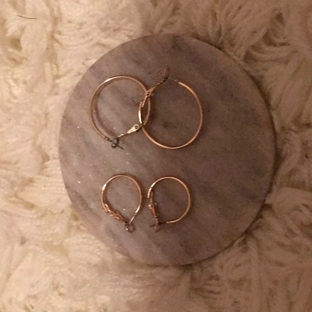 ⭐️ Lot 2pcs Dainty Small Tiny Gold Hoops⭐️